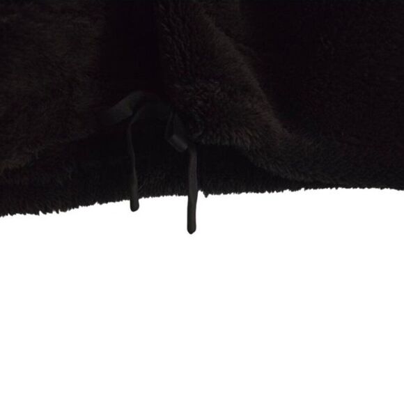 Women's All In Motion Super Fuzzy Black High Collar Black Jacket Size M - Picture 3 of 4